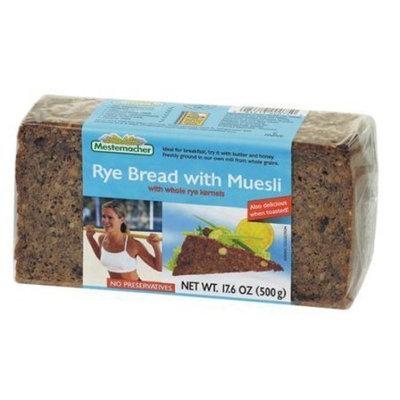 Mestemacher Bread Mestemacher Rye Bread with Muesli, 17.6-Ounce Units (Pack of 12)
