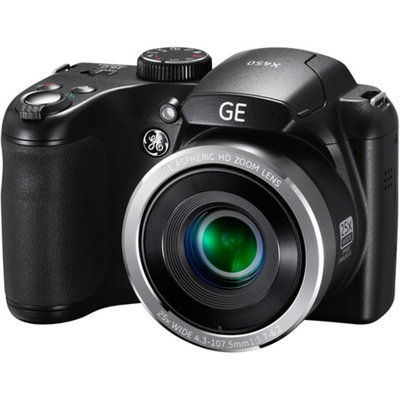 GE Black X450 Power PRO Digital Camera with 16 Megapixels, 25x Optical Zoom, 42mm Wide-Angle Lens