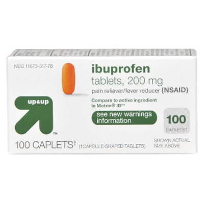 up & up Ibuprofen Pain Relief Caplets 100-pk.