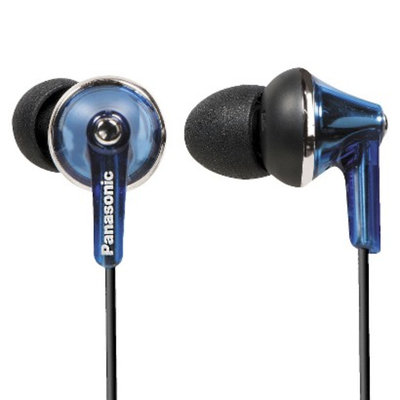 Panasonic ErgoFit Plus Long Port Fashion In-Ear Earbuds - Blue (RP-