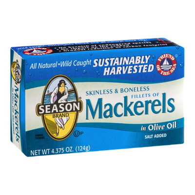 Season Mackerels Skinless & Boneless In Olive Oil