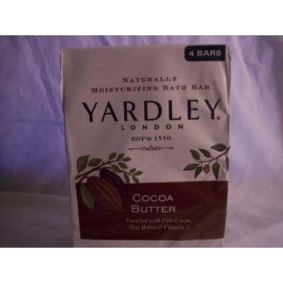 Yardley London Naturally Moisturizing Bath Bar, Coca Butter, 4 Count - 1 Pack