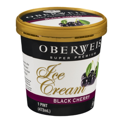Oberweis Super Premium Ice Cream Black Cherry