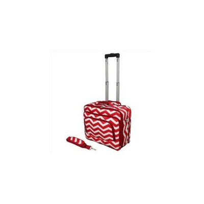 All-Seasons 813102-165R-W 17 inch ZigZag Print Womens Rolling Laptop Case, Red Cream