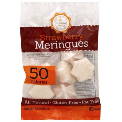 Krunchy Melts Strawberry Meringues Cookies, 0.5 oz, (Pack of 24)