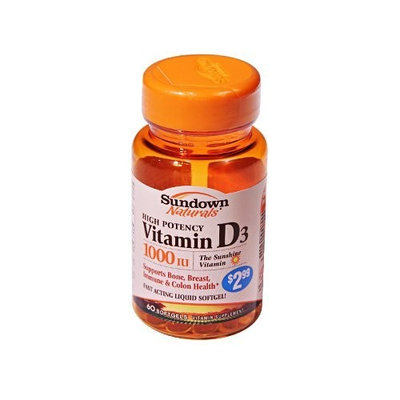 Sundown Naturals Vitamin D SFGL 1000IU PP$2.99 SDWN Size: 60