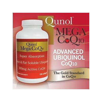 Qunol Mega CoQ10 Softgels, 100 Mg, 120 Count Single & Multi Packs