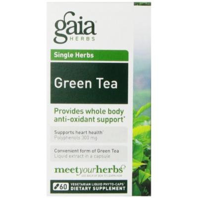 Gaia Herbs Green Tea Liquid Phyto-Capsules, 60 Count