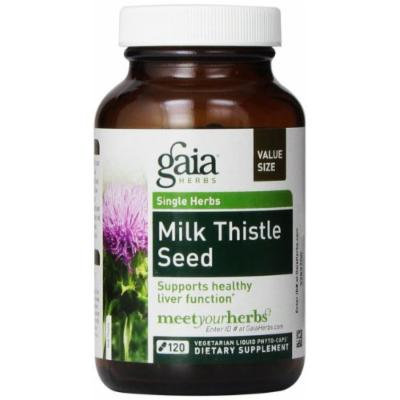 Gaia Herbs Milk Thistle Seed Liquid Phyto-Capsules, 120 Count