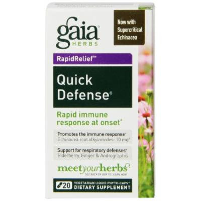 Gaia Herbs Quick Defense Liquid Phyto-Capsules, 20 Count
