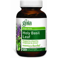 Gaia Herbs Holy Basil Leaf Liquid Phyto-Capsules, 60 Count