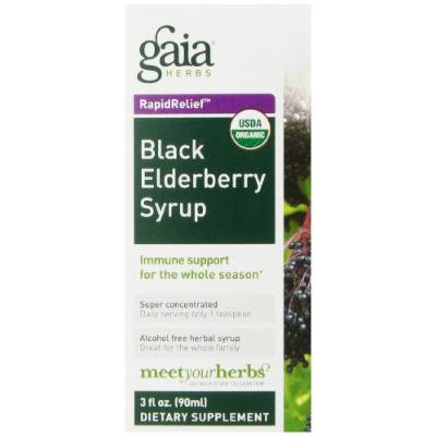 Gaia Herbs Black Elderberry Syrup, 3 Ounce