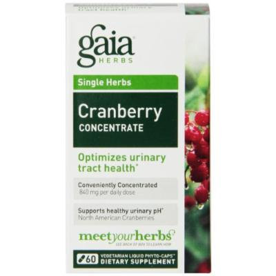 Gaia Herbs Cranberry Concentrate Liquid Phyto-Capsules, 60 Count