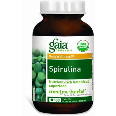 Gaia Herbs Spirulina Tablets, 180 Count