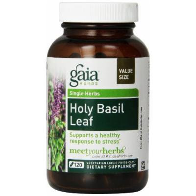 Gaia Herbs Holy Basil Leaf Liquid Phyto-Capsules, 120 Count