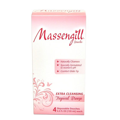 Massengill Extra Cleansing Disposable Douche, Tropical Breeze, 4 ea