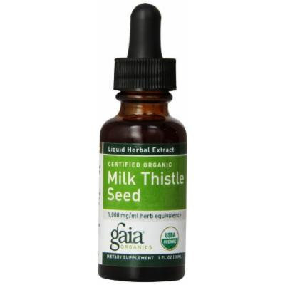 Gaia Herbs Milk Thistle Seed Supplement Bottle, 1 Ounce (Pack of 2)