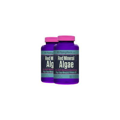 Red Mineral Algae Aquamin Plant Based Calcium 2 Bottles x 90 Capsules