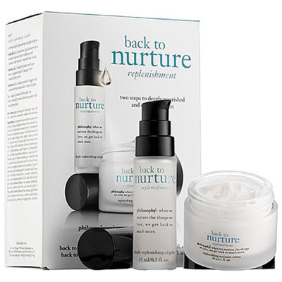 philosophy back to nurture replenishing oil and moisture creme duo, 1 set