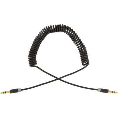 Accell 3.5mm Straight to 3.5mm Straight Coiled Audio Cable, 6'