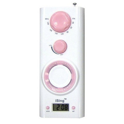 Zadro ISING FM Shower Radio, Pink