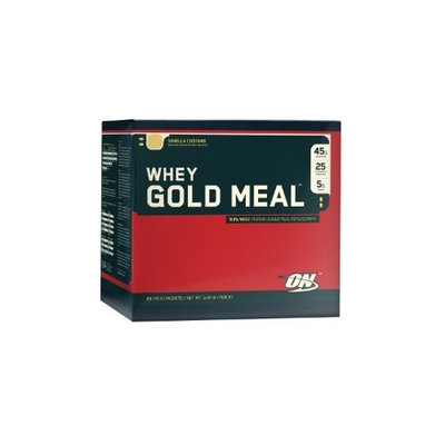 Optimum Nutrition Whey Gold Meal, Vanilla Custard, 20 Packets, 3.34 Lbs.