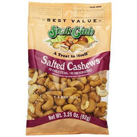 Snak Club Cashews, Salted, 3.25 Ounce (Pack of 6)
