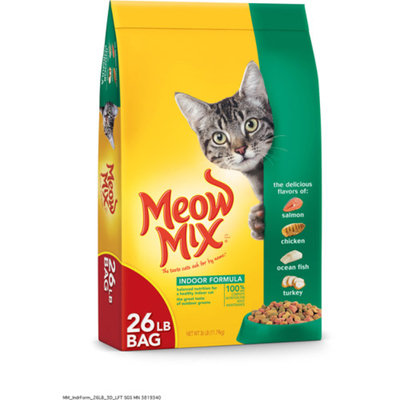 Meow Mix Indoor Formula Dry Cat Food, 26-Pound