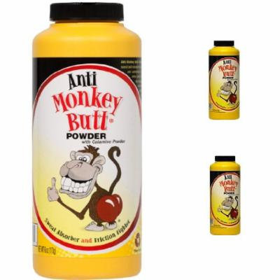 Anti Monkey Butt Anti Friction Powder with 2 Travel Size Bottles
