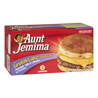 Aunt Jemima Sausage, Egg & Cheese on Pancakes Griddlecake Sandwiches - 2 CT