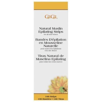 GiGi Natural Muslin Epilating Strips Small ( 1.75' x 4.5' ) Hair Waxing Tools