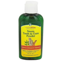 Organix South - TheraNeem Naturals Neem Tooth & Gum Powder Gentle Cinnamon Therape - 40 Grams