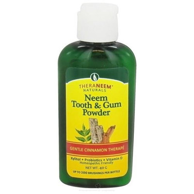Organix South - TheraNeem Naturals Neem Tooth & Gum Powder Gentle Cinnamon Therape - 40 Grams