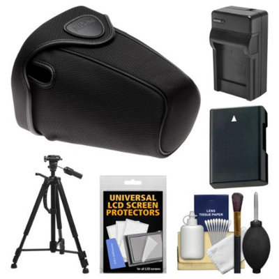 Nikon CF-DC2 Semi-Soft Holster Digital SLR Camera Case for D3200, D5100, D5200, D5300 with EN-EL14 Battery & Charger + Tripod + Kit