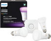 Philips - Hue White Ambiance A19 Starter Kit - Adjustable White - Adjustable White