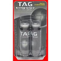 TAG Body Shots, MIDNIGHT, Body Spray For Men, 2 Refill Cartridges, 0.75 oz each