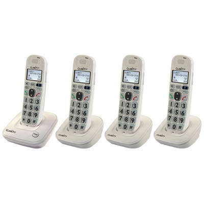 Clarity D702 + (3) D702HS D702 Amplified Low Vision Cordless Phone