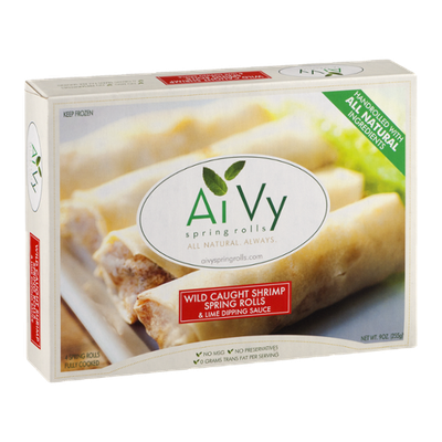 Ai Vy Wild Caught Shrimp Spring Rolls & Lime Dipping Sauce - 4 CT