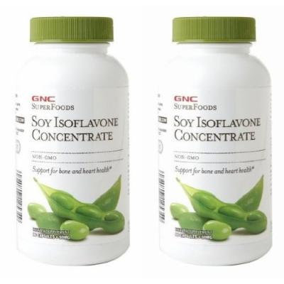 GNC SuperFoods Soy Isoflavone Concentrate 50mg Capsules - 90 Count (Two Bottles each of 90 Capsules)