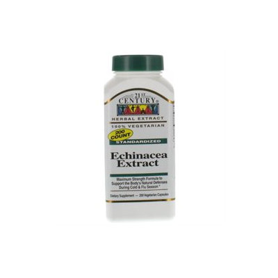 21st Century Healthcare Echinacea Extract 200 Vegetarian Capsules, 21st Century Health Care