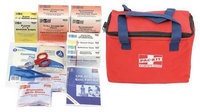 PHYSICIANSCARE 7092 First Aid Kit, Portable, Red, Fabric