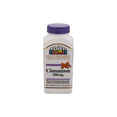 21st Century Healthcare Cinnamon 500 mg 120 Vegetarian Capsules, 21st Century Health Care