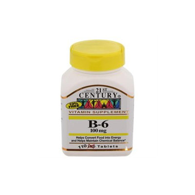 21st Century Healthcare Vitamin B-6 100 mg 110 Tablets, 21st Century Health Care