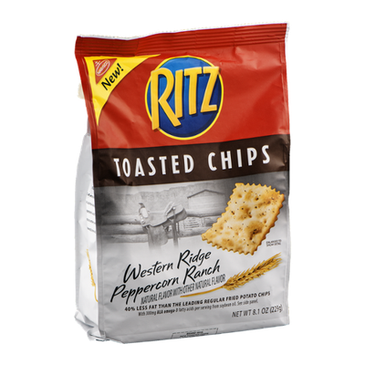 Nabisco RITZ Toasted Chips Western Ridge Peppercorn Ranch