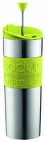 Bodum - Stainless Steel Travel Press With Bonus Lid 16.0 Oz. (Green) - Home