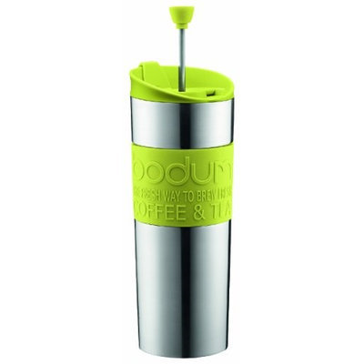 Bodum - Stainless Steel Travel Press With Bonus Lid 16.0 Oz. (Green) - Home