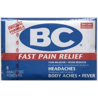 BC Powders BC Fast Pain Relief Powder, New Formula - 6 Analgesic Powders ea