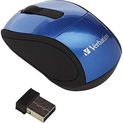 Verbatim Wireless Mini Travel Mouse, Blue