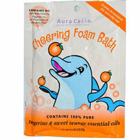 Aura Cacia Cheering Foam Bath Tangerine and Sweet Orange Essential Oils Case of 6 2.5 oz