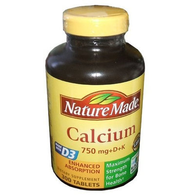 Nature Made Calcium 750 mg Plus D Plus K 300 Tablets (for Women)